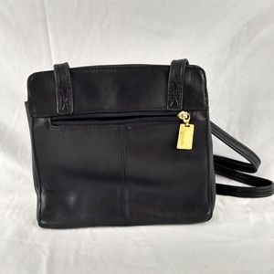 TIGNANELLO Patent Black Leather Crossbody Purse / Bag